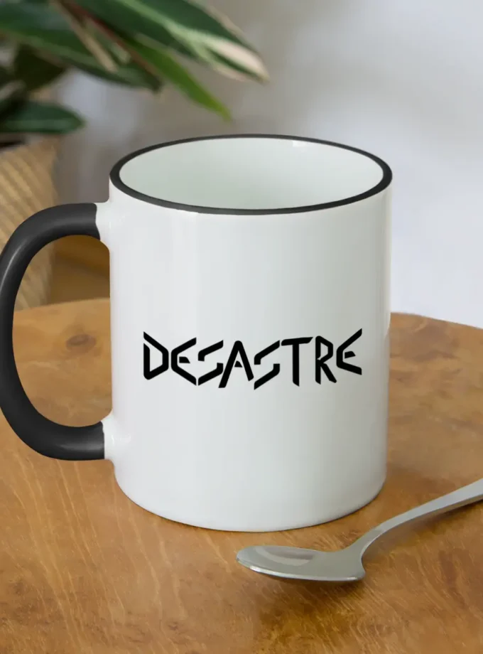 Mug contrasté blanc Desastre fr1ngue streamer stream twitch france français