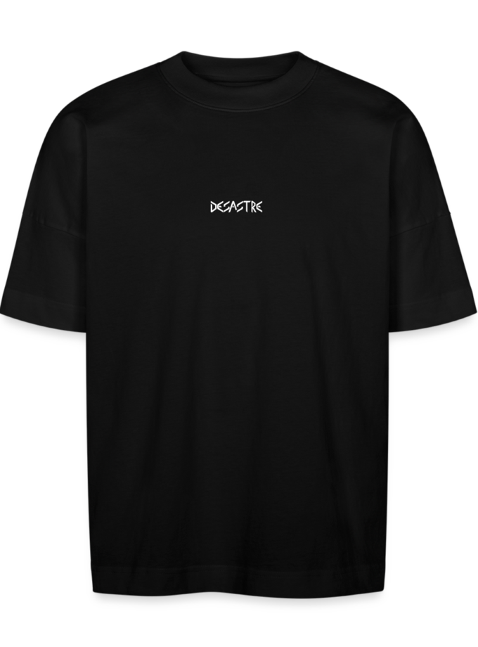 T-shirt bio noir Oversize Unisexe Desastre fr1ngue streamer stream twitch france français