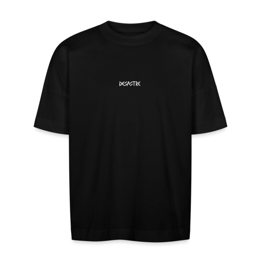 T-shirt bio noir Oversize Unisexe Desastre fr1ngue streamer stream twitch france français