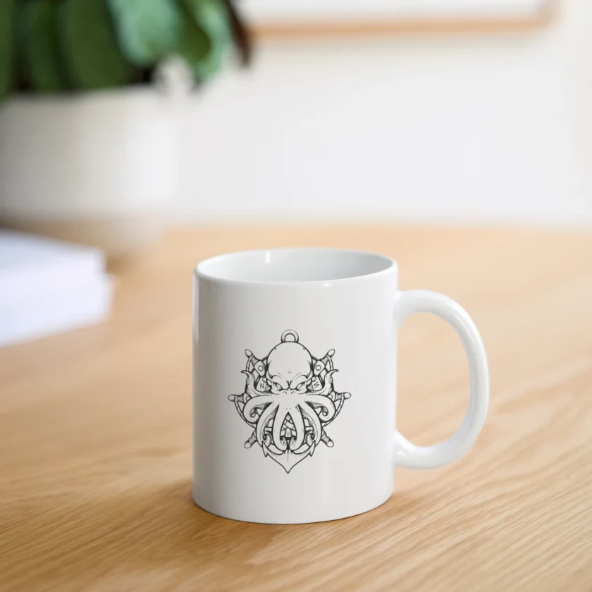 Mug blanc édition Kraken Dhalen twitch français youtube streamer fr1ngue