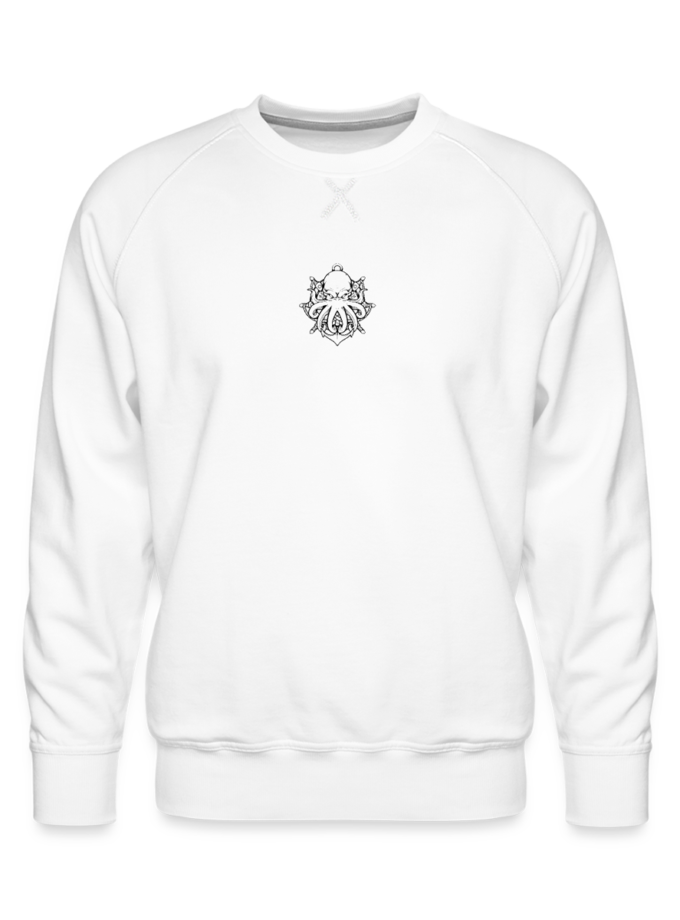 Sweat ras-du-cou blanc Homme Dhalen twitch français youtube streamer fr1ngue