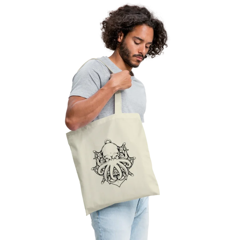 Tote Bag crème édition Kraken Dhalen twitch français youtube streamer fr1ngue