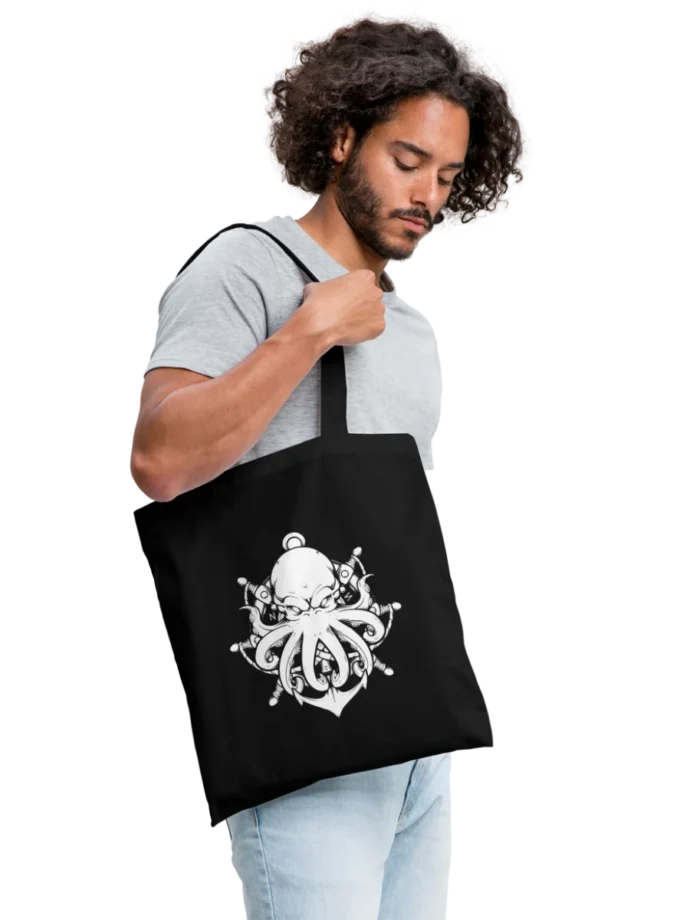 Tote Bag noir édition Kraken Dhalen twitch français youtube streamer fr1ngue