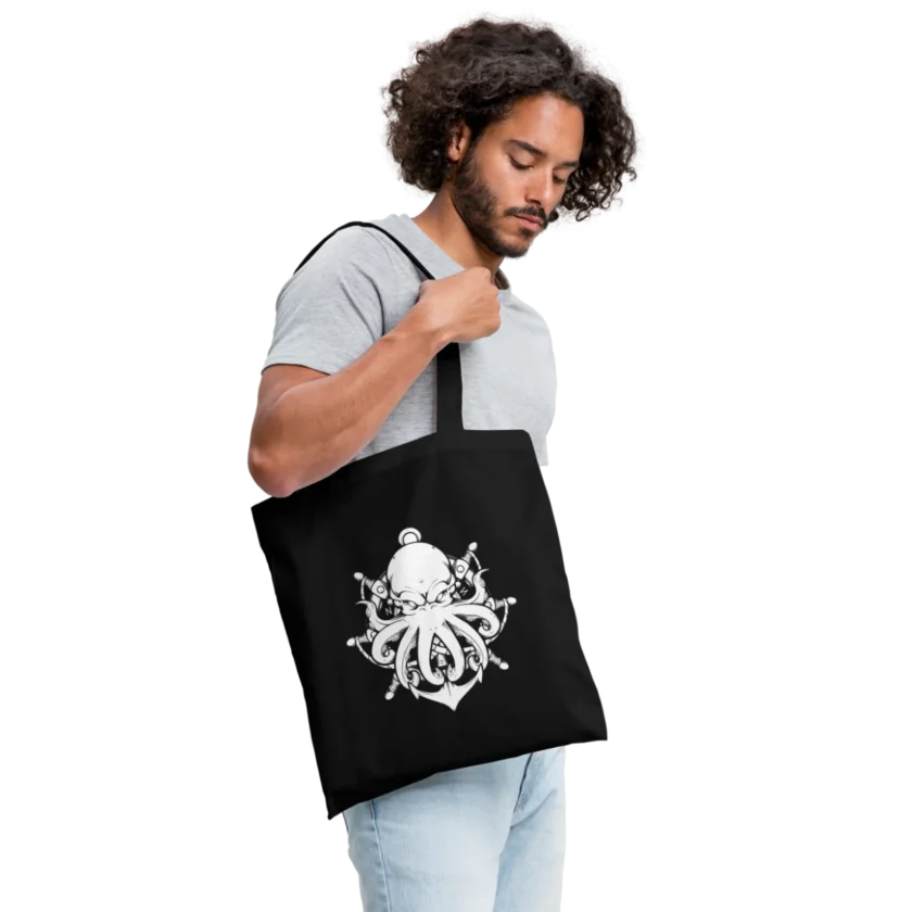 Tote Bag noir édition Kraken Dhalen twitch français youtube streamer fr1ngue