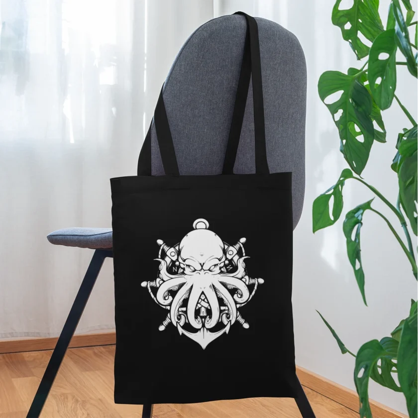 Tote Bag noir édition Kraken Dhalen twitch français youtube streamer fr1ngue