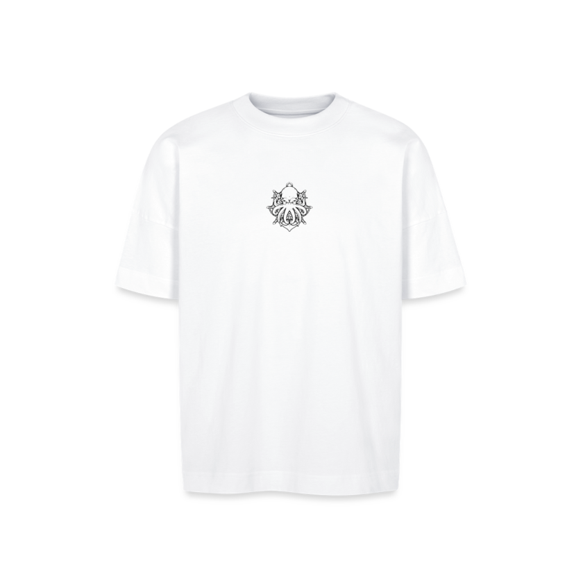 T-shirt bio Oversize blanc édition Kraken Unisexe Dhalen twitch français youtube streamer fr1ngue