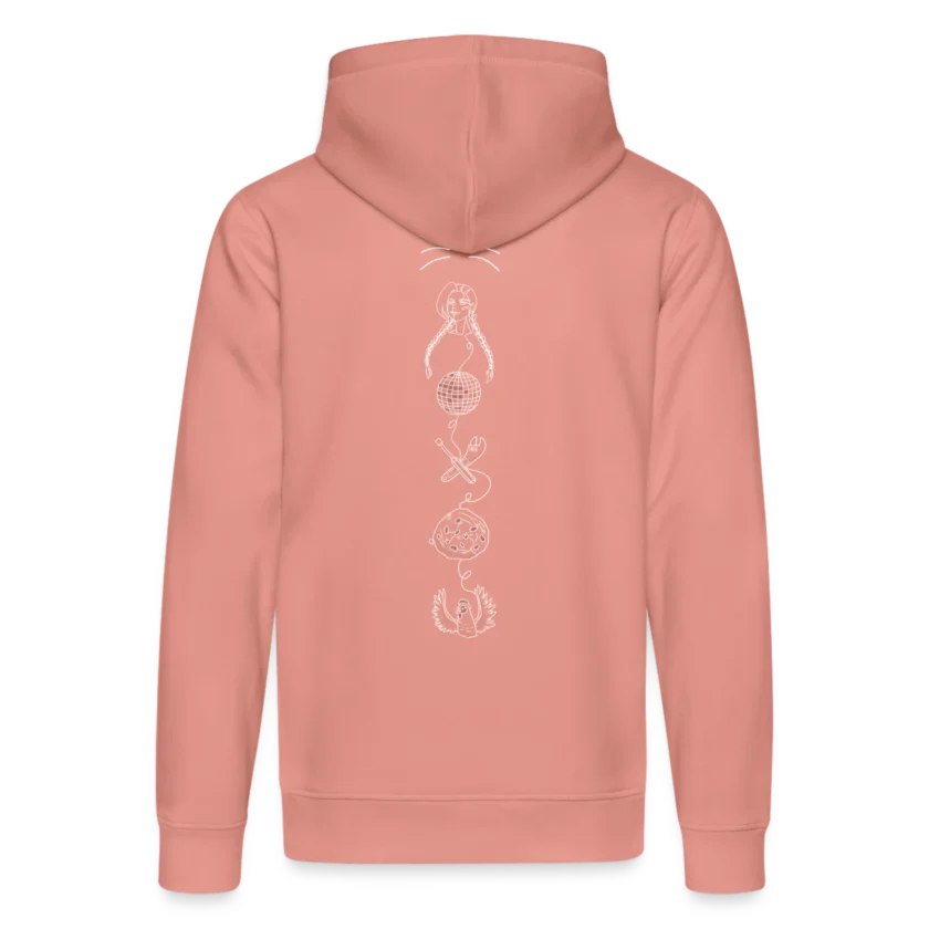 Sweat à capuche bio rose poudré Unisexe Likywind fr1ngue twitch streamer league of legends lol française france