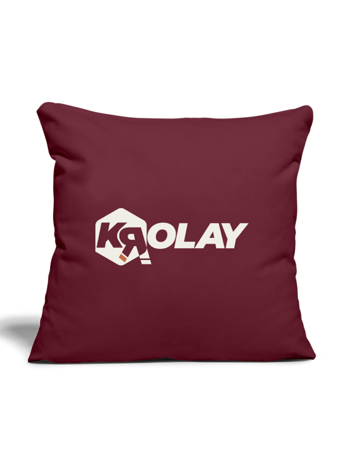 Coussin et housse bordeaux Krolay fr1ngue twitch streamer rust français france