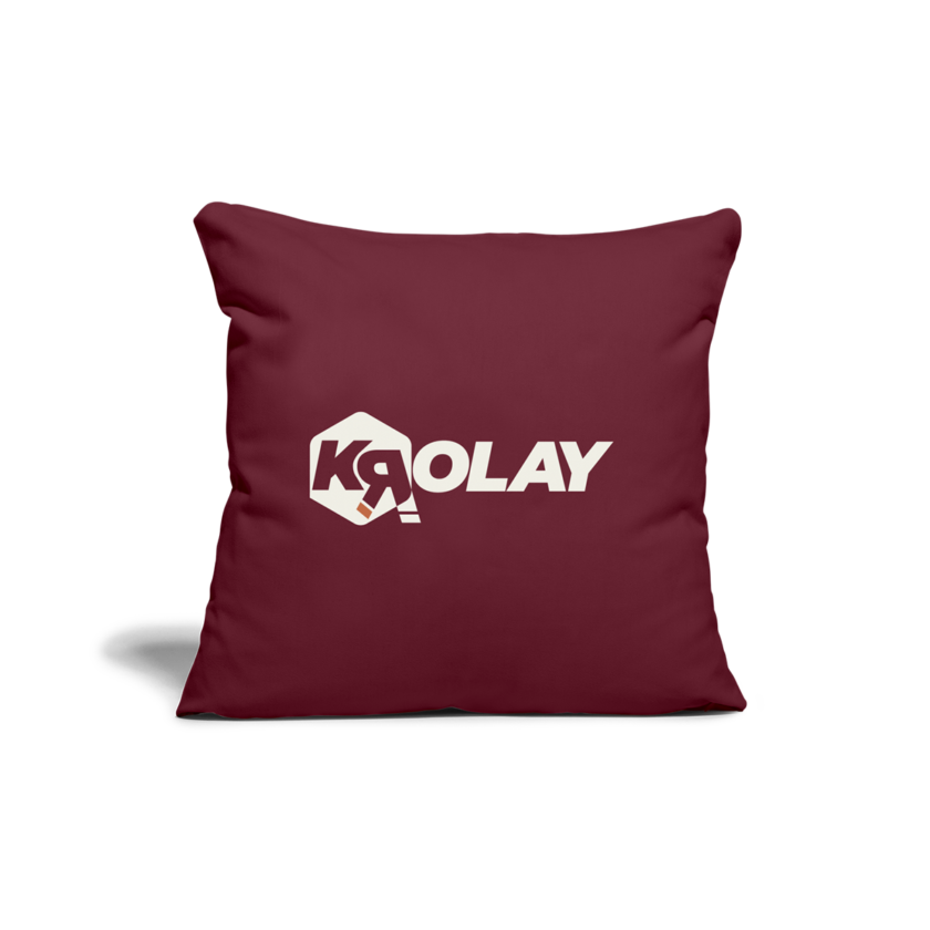 Coussin et housse bordeaux Krolay fr1ngue twitch streamer rust français france