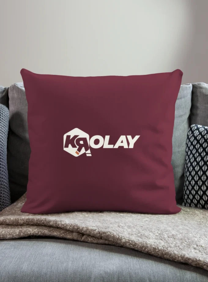 Coussin et housse bordeaux Krolay fr1ngue twitch streamer rust français france