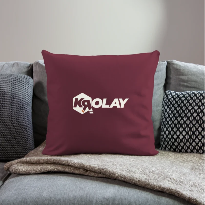 Coussin et housse bordeaux Krolay fr1ngue twitch streamer rust français france