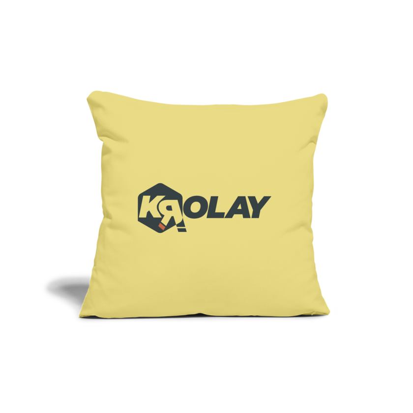 Coussin et housse jaune délavé Krolay fr1ngue twitch streamer rust français france