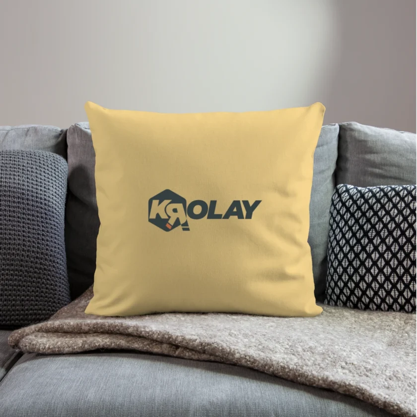 Coussin et housse jaune délavé Krolay fr1ngue twitch streamer rust français france