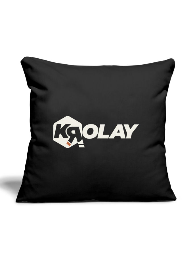 Coussin et housse noir Krolay fr1ngue twitch streamer rust français france