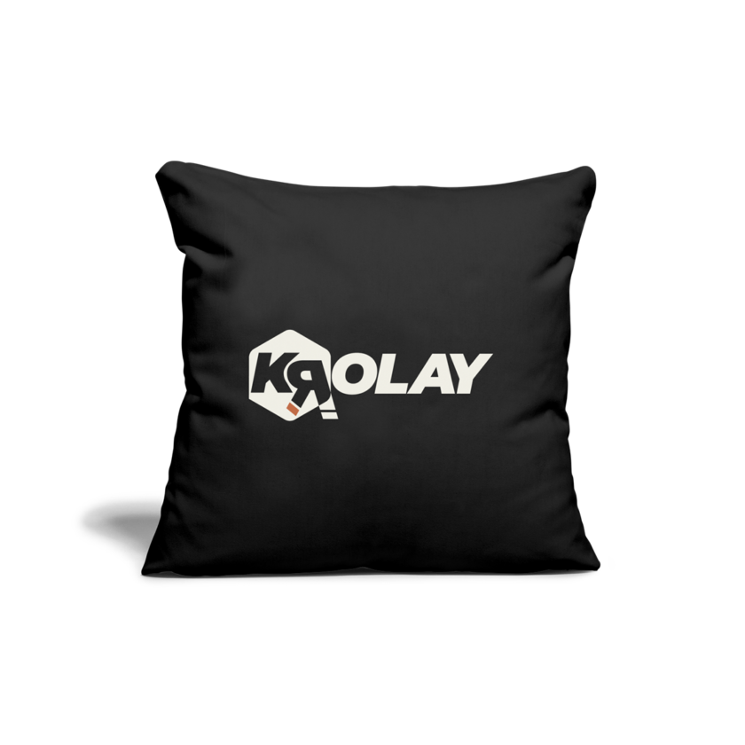 Coussin et housse noir Krolay fr1ngue twitch streamer rust français france