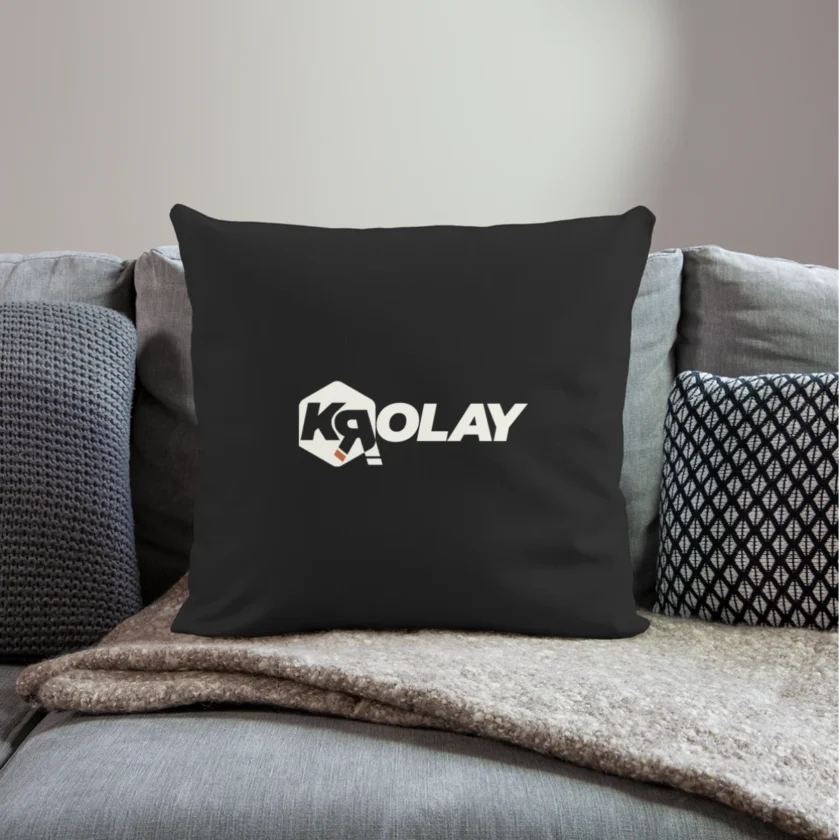 Coussin et housse noir Krolay fr1ngue twitch streamer rust français france