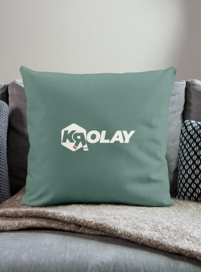 Coussin et housse vert sapin Krolay fr1ngue twitch streamer rust français france