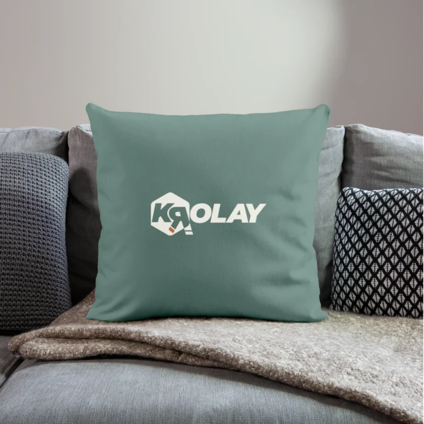 Coussin et housse vert sapin Krolay fr1ngue twitch streamer rust français france