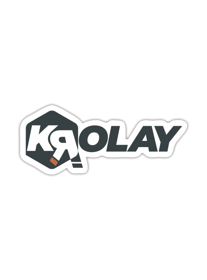 Sticker fond blanc mat Krolay fr1ngue twitch streamer rust français france