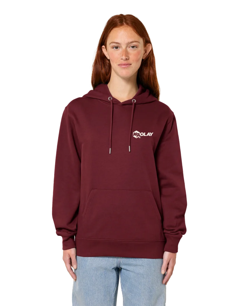 Sweat à capuche épais bio bordeaux Unisexe Krolay fr1ngue twitch streamer rust français france