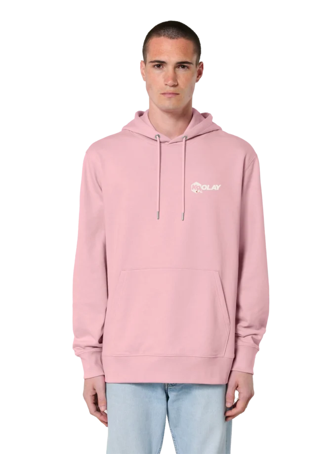 Sweat à capuche épais bio rose pâle Unisexe Krolay fr1ngue twitch streamer rust français france