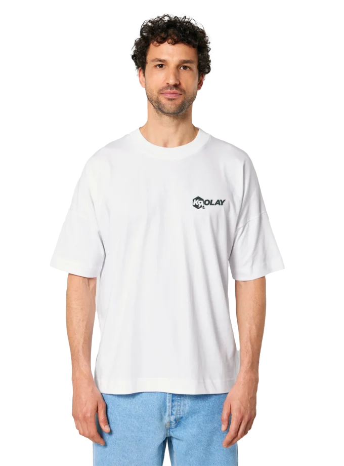 T-shirt bio Oversize blanc Unisexe Krolay fr1ngue twitch streamer rust français france