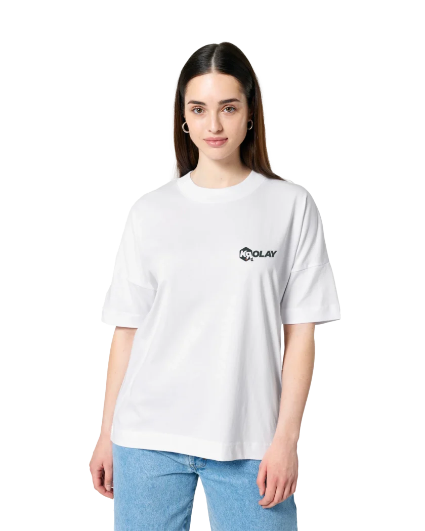 T-shirt bio Oversize blanc Unisexe Krolay fr1ngue twitch streamer rust français france