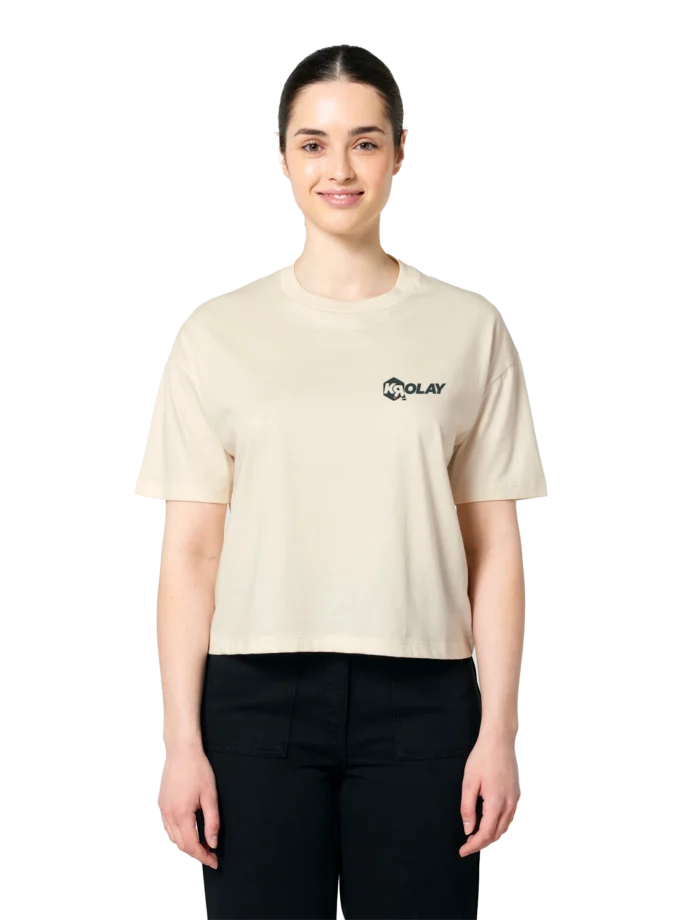 T-shirt bio Boxy beige Femme Krolay fr1ngue twitch streamer rust français france