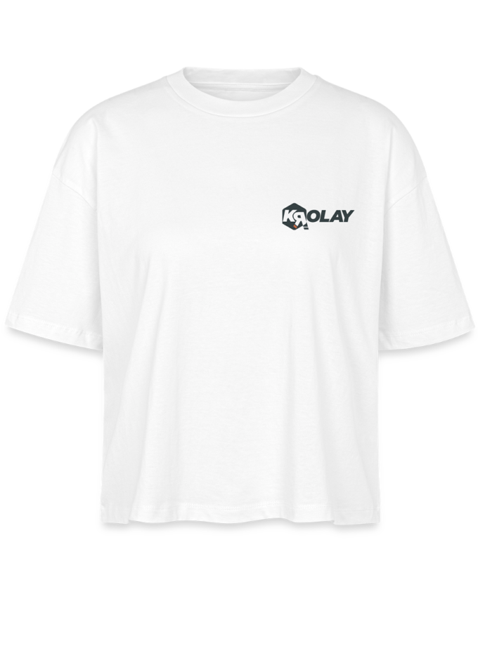 T-shirt bio Boxy blanc Femme Krolay fr1ngue twitch streamer rust français france