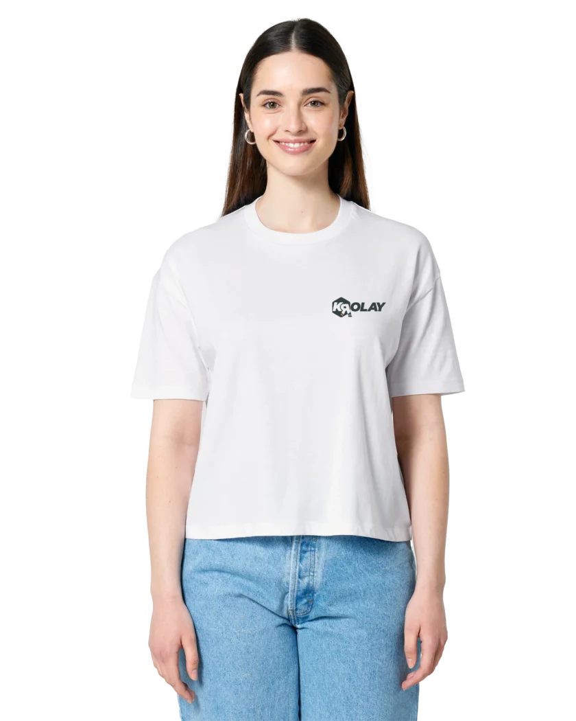 T-shirt bio Boxy blanc Femme Krolay fr1ngue twitch streamer rust français france