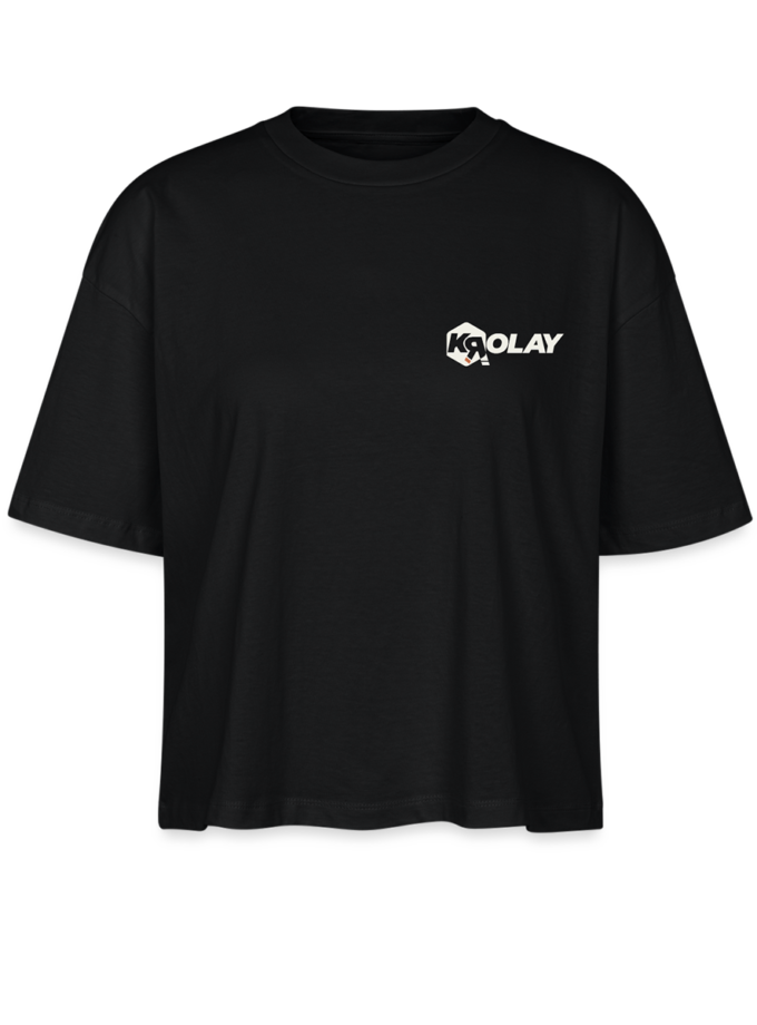 T-shirt bio Boxy noir Femme Krolay fr1ngue twitch streamer rust français france