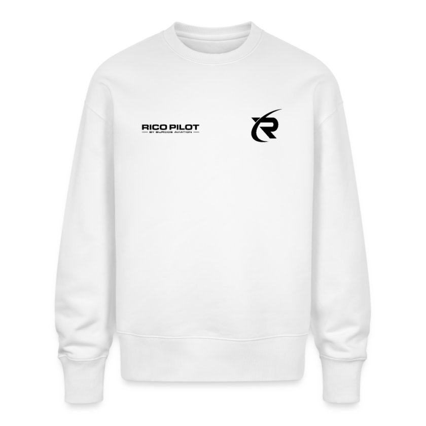 Sweat bio Oversize blanc Unisexe RicoPilot