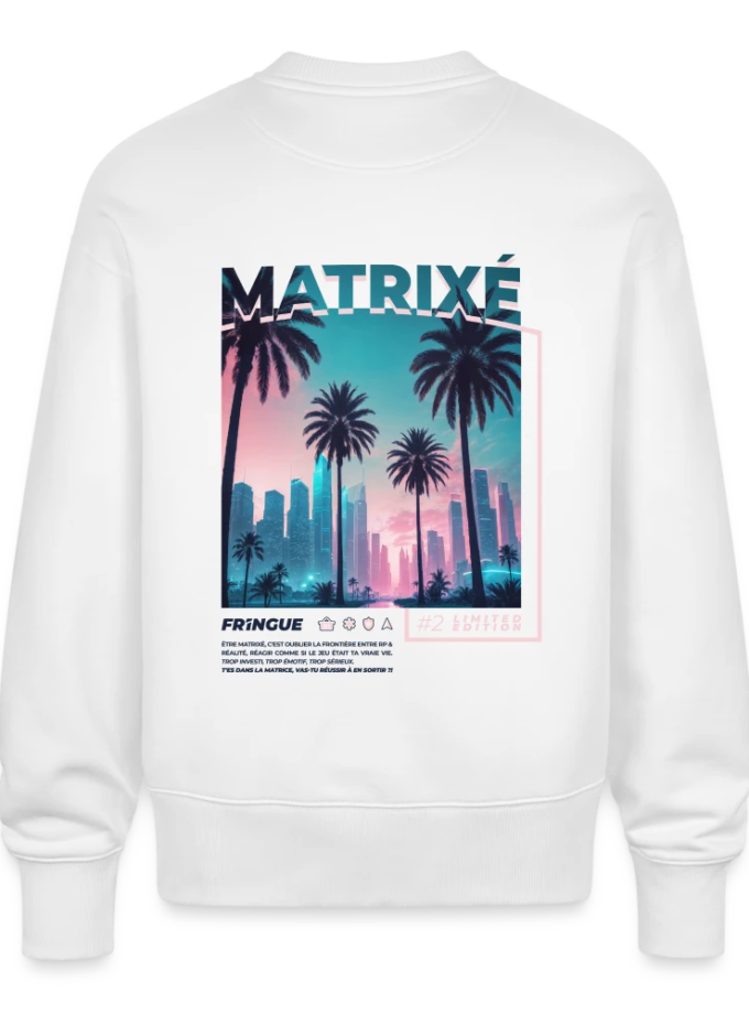 Sweat bio Oversize blanc Unisexe Matrixé Fr1ngue GTA RP