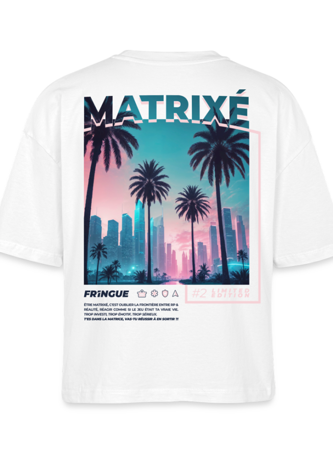 T-shirt bio Boxy blanc Femme Matrixé GTA RP