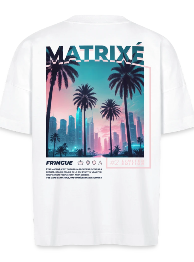 t-shirt oversize blanc matrixé Fr1ngue GTA RP