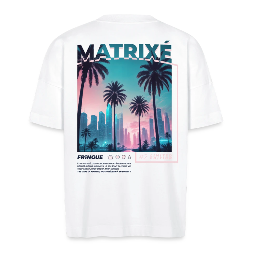 t-shirt oversize blanc matrixé Fr1ngue GTA RP